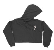 "Blessed Beyond Measure" Black Cropped Fleece Hoodie